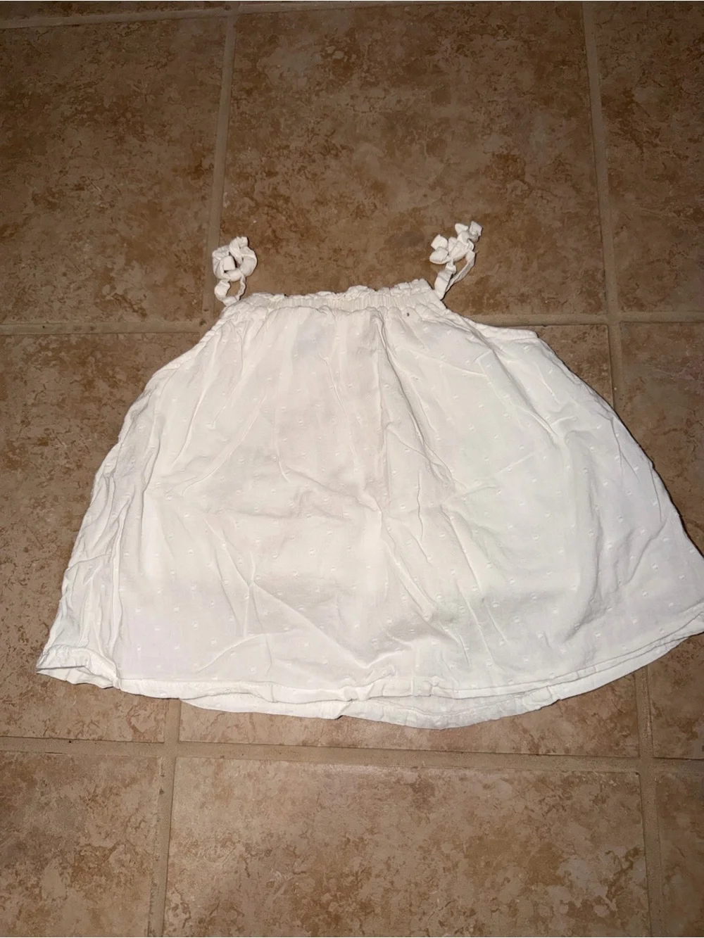 Old Navy White Girls' Knotted Strap Tank Top
